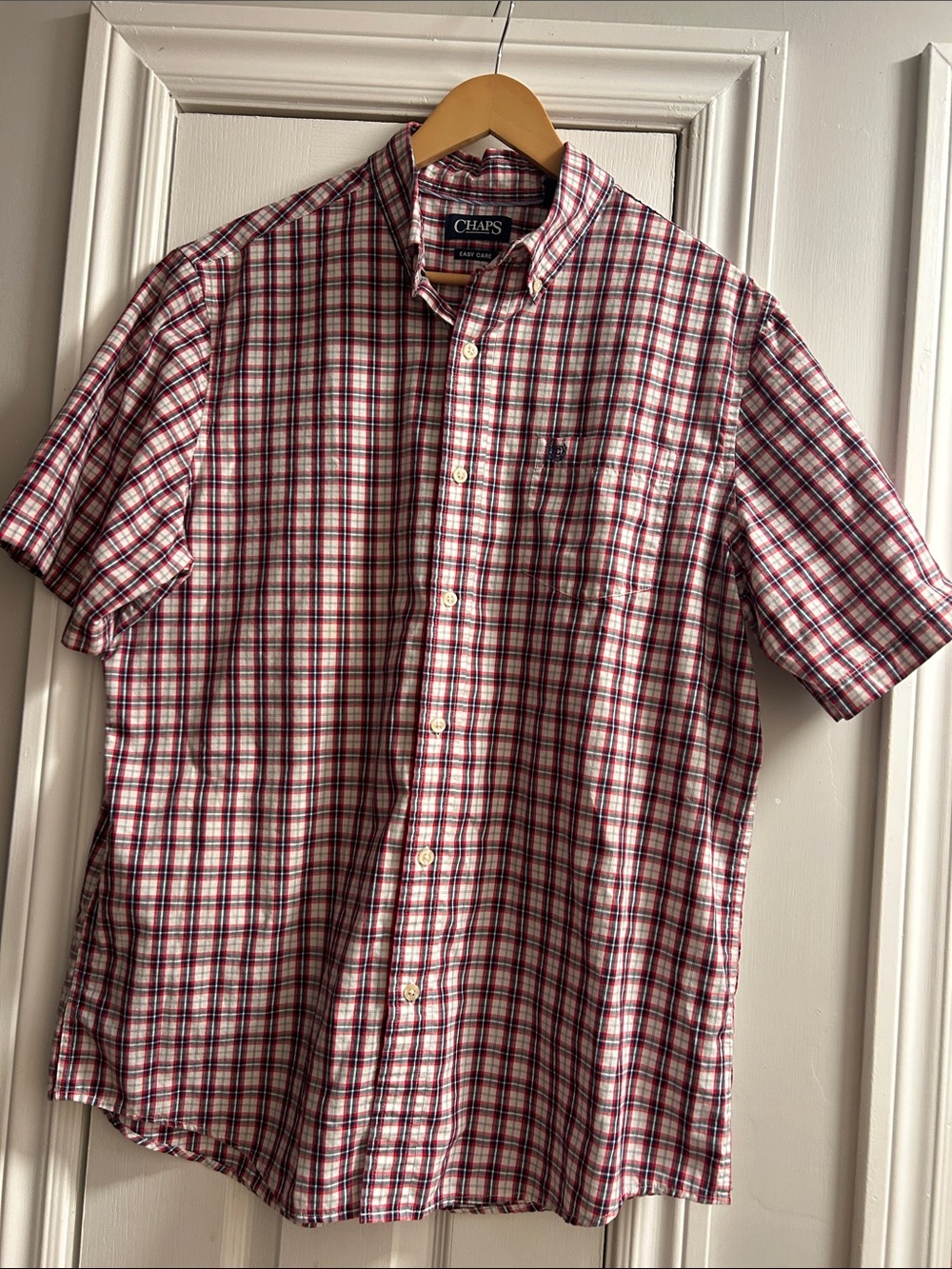 Bundle of three Chaps Men’s Plaid Short-Sleeve Button-Down Shirts